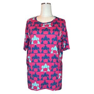 LuLaRoe Disney Mickey Mouse Abstract Graphic Print Top Size XXS Disneybound NEW